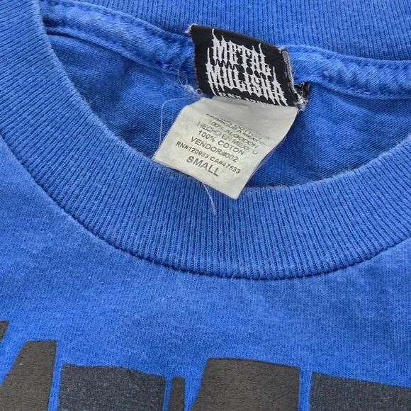 Metal Mulisha Graphic T-Shirt Blue Logo‎ Skull Tag Size Small - Picture 8 of 8
